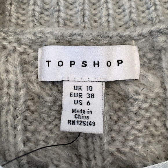 Topshop Chunky Cable Knit Lace Appliqué Sweater - Picture 5 of 7